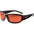 Ergodyne Skullerz Thor PZ Safety Glasses, Polarized Copper Lens, Black Frame 51021